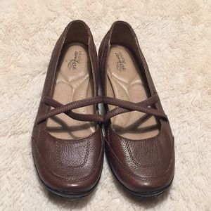 ⬇️Strictly Comfort Brown Mary Jane Leather Loafer